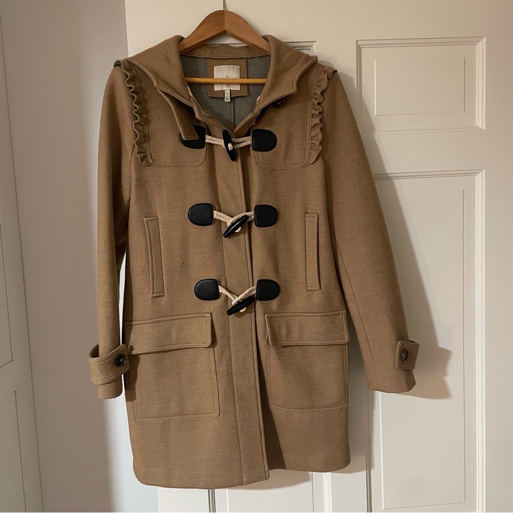 Joie Tan Toggle Trench Coat